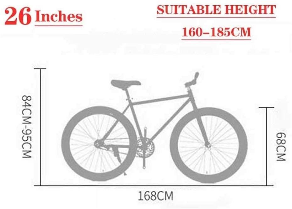 XIAZHOU Highway Bicycle, 26-inch Bicycle, Double disc Brake, high Carbon Steel Frame, Highway Bike Racing, Men and Women Adult Multicolor 6-6, B (Color : C)