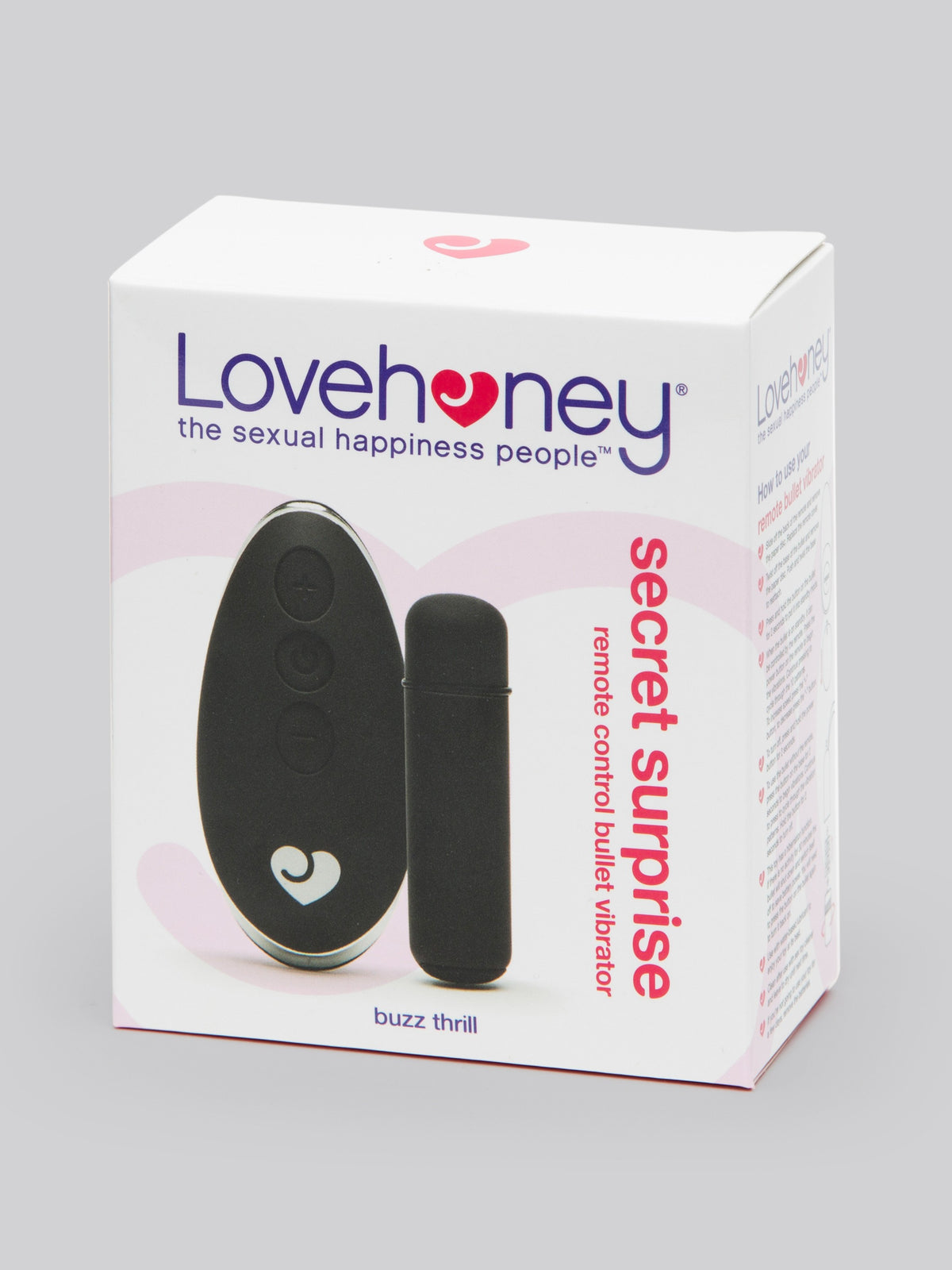 Lovehoney Secret Surprise 10 Function Remote Control Bullet Vibrator, Black