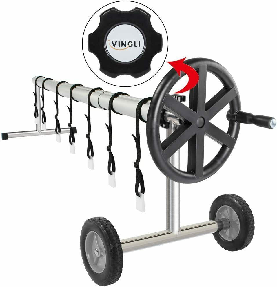up to 21-feet swimming pool cover reel set inground solar blanket roller reel us