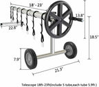 up to 21-feet swimming pool cover reel set inground solar blanket roller reel us