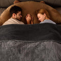 [Launch]  Queen Size 84" x 90" Electric Heated Throw Blanket, Dual Controllers, 5 Year Warranty, Velvet/Sherpa, 10 Heating Levels &amp; 1-12H Auto Off, Over-Heat Protect, ETL, Machine Washable