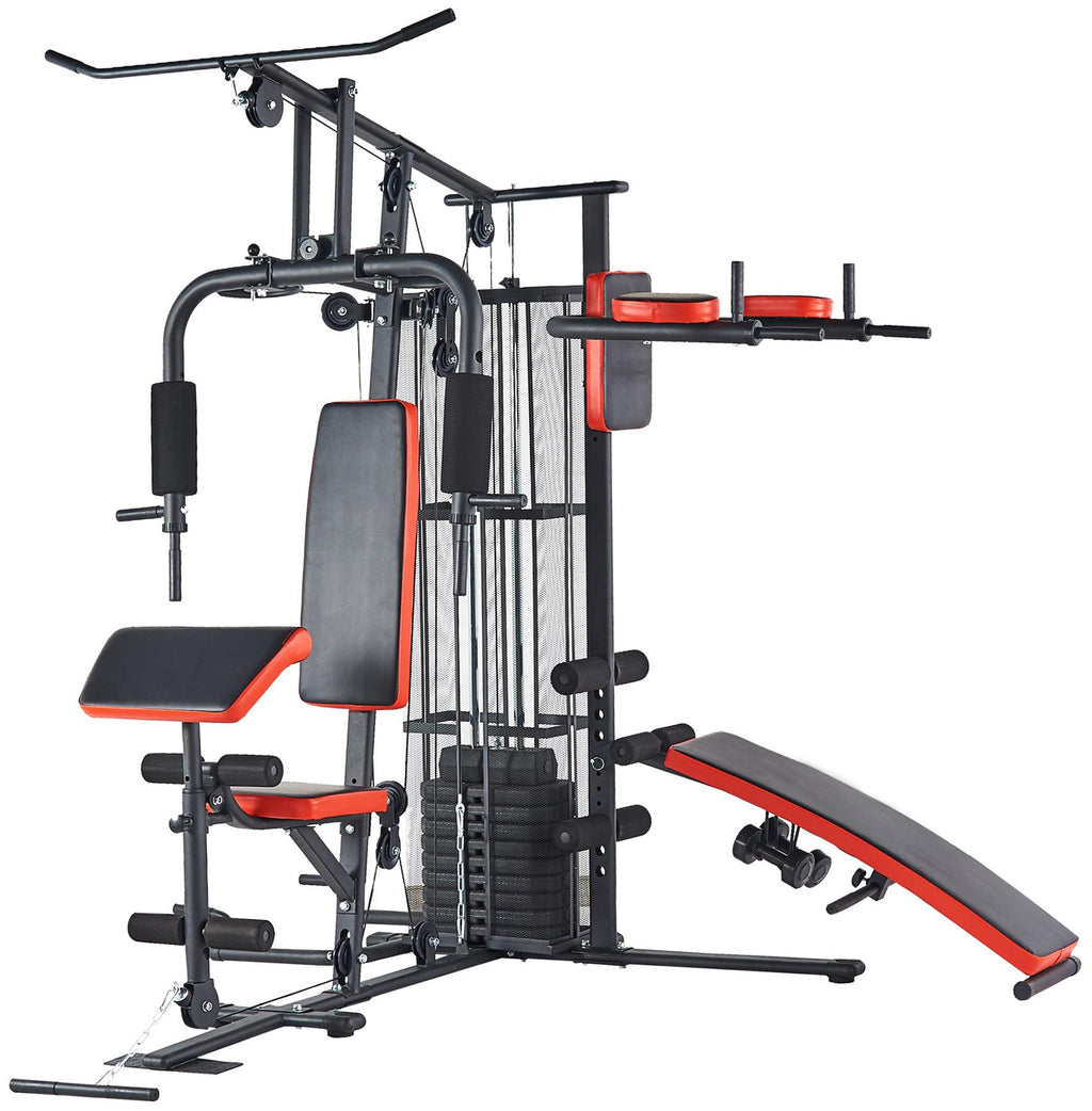 Everyday Essentials RS 90XLS Home Gym System Multiple Purpose Workout Station with 380 lbs of Resistance, 145 lbs Weight Stack, Comes with Installation Instruction Video