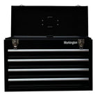Portable Metal Tool Chest with 4 Drawers, 20" 4-Drawer Tool Chest Cabinet with Ball Bearing Drawer Slides, Steel Tool StoraBox Organizer 4004 Black