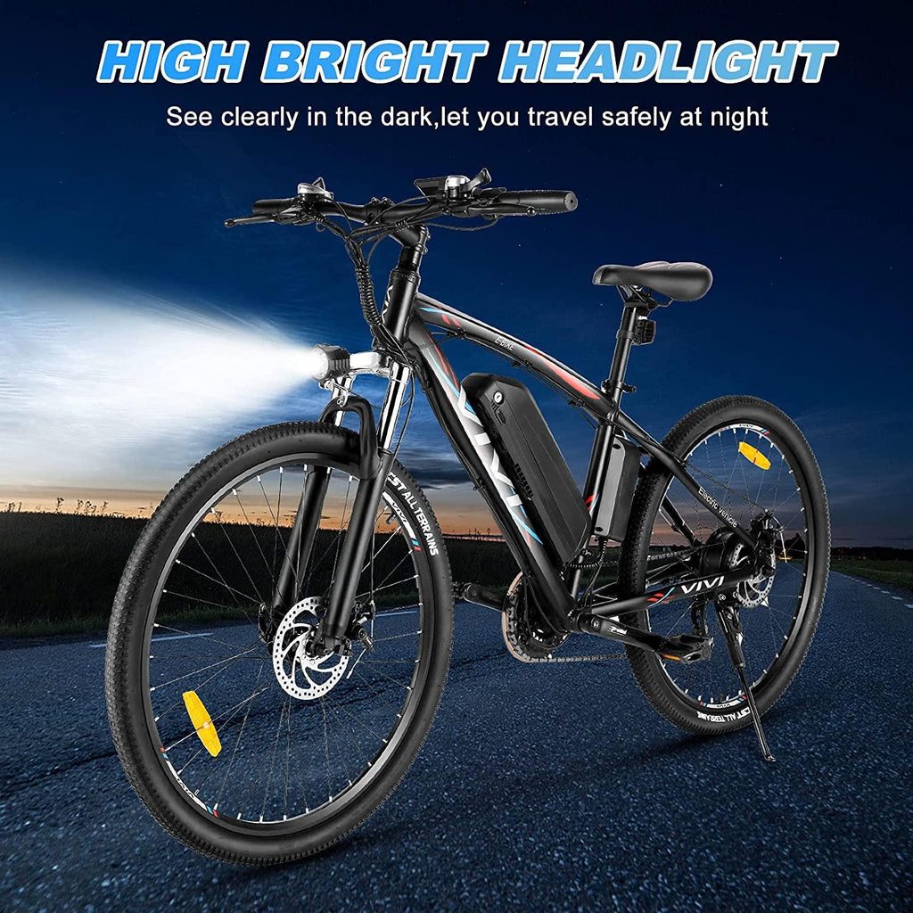 VIVI Electric Bike 27.5" Electric Mountain Bike 500W Adults Ebike, Electric Bike for Adults with Removable 48V 10Ah Battery,  21 Speed Gears