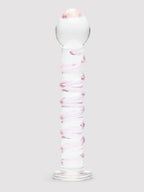 Lovehoney Spiral G-Spot Sensual Glass Dildo, Clear