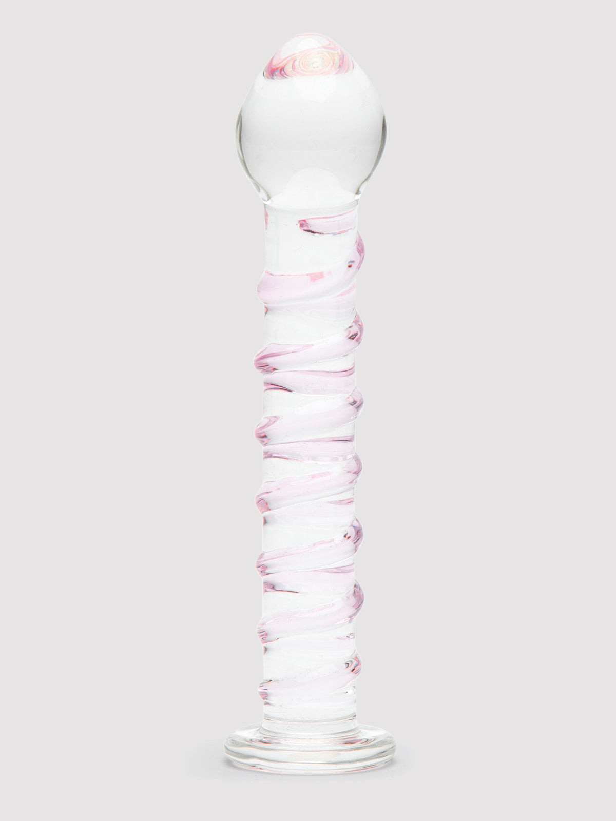 Lovehoney Spiral G-Spot Sensual Glass Dildo, Clear