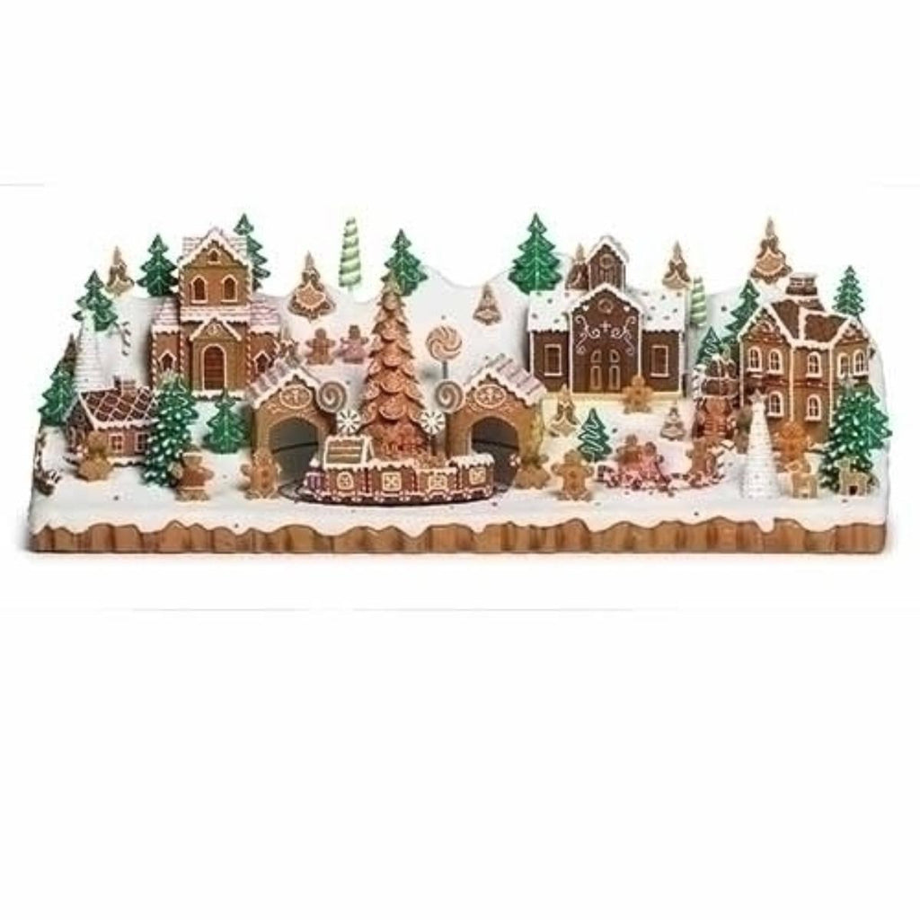 24.5" Pre-Lit LED Gingerbread Christmas Village Decoration