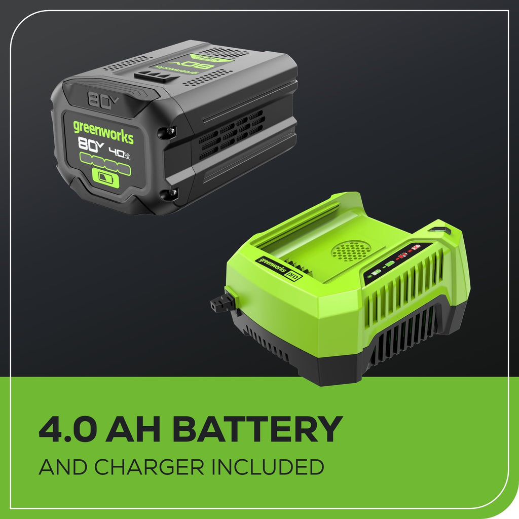 80V 21" Brushless Cordless (Self-Propelled) Lawn Mower (75+ Compatible Tools), 4.0Ah Battery and 60 Minute Rapid Charger Included
