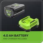 80V 21" Brushless Cordless (Self-Propelled) Lawn Mower (75+ Compatible Tools), 4.0Ah Battery and 60 Minute Rapid Charger Included