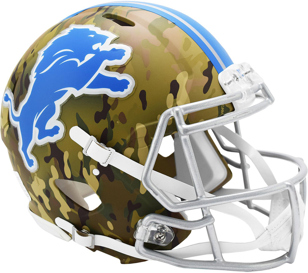 Riddell Detroit Lions Camo Alternate Revolution Speed Authentic Football Helmet