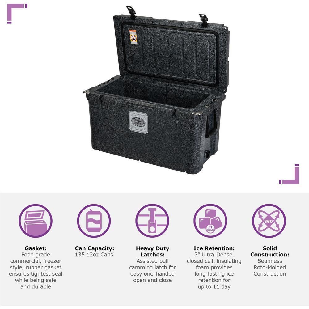 Elite 78 Qt. Rotational-Molded Customizable Cooler System in Basalt