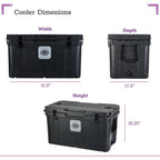 Elite 78 Qt. Rotational-Molded Customizable Cooler System in Basalt