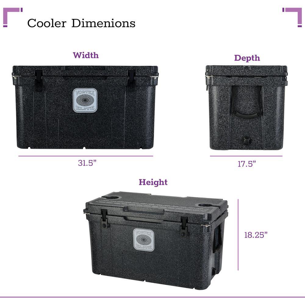 Elite 78 Qt. Rotational-Molded Customizable Cooler System in Basalt