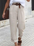 Casual Solid Color Loose Casual Pants