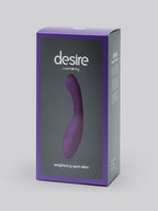 Desire Luxury Weighted Curved Silicone Dildo, Purple