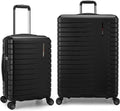 Archer Polycarbonate Hardside Spinner Luggage Set, Black, 2-Piece