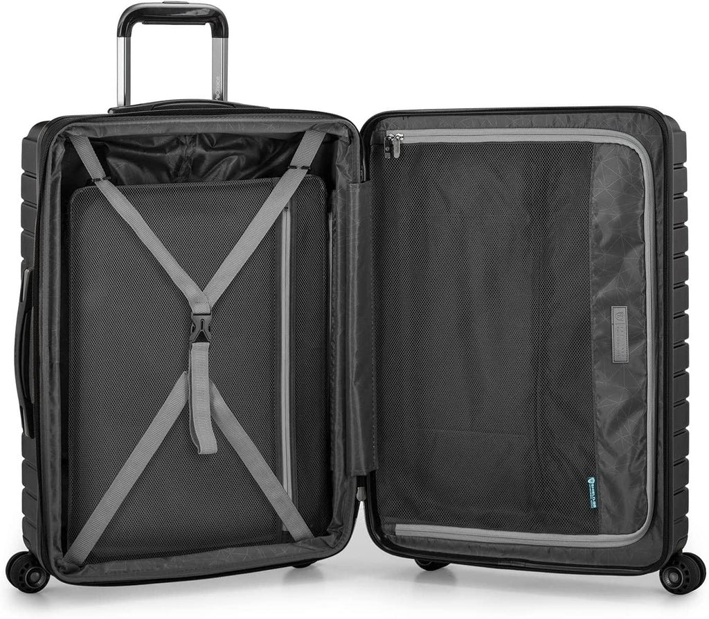 Archer Polycarbonate Hardside Spinner Luggage Set, Black, 2-Piece