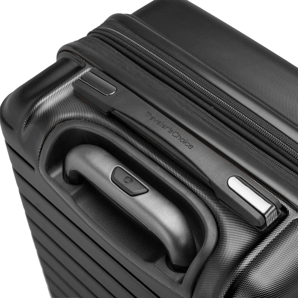 Archer Polycarbonate Hardside Spinner Luggage Set, Black, 2-Piece