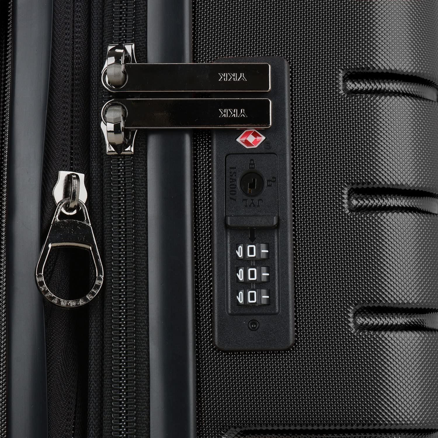 Archer Polycarbonate Hardside Spinner Luggage Set, Black, 2-Piece