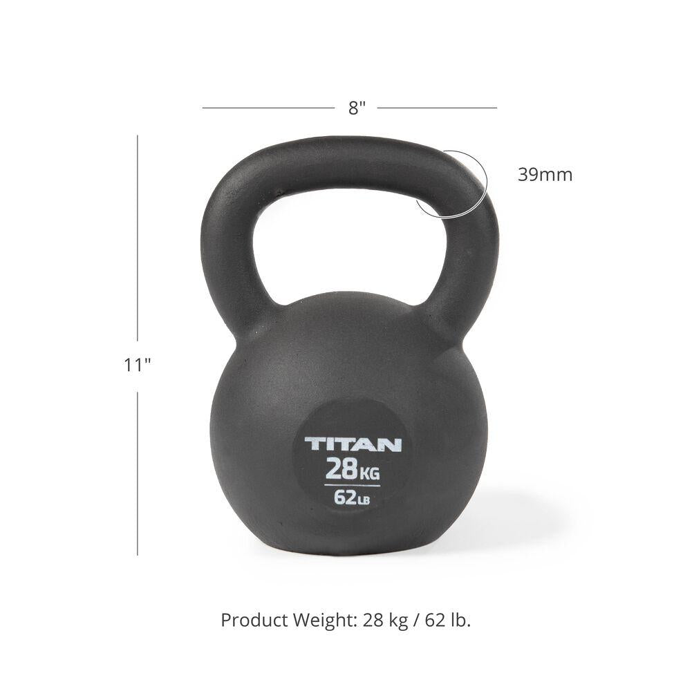 Fitness 28 KG Cast Iron Kettlebell, Single Piece Casting, KG and LB Markings, Full Body Workout