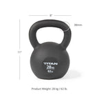 Fitness 28 KG Cast Iron Kettlebell, Single Piece Casting, KG and LB Markings, Full Body Workout