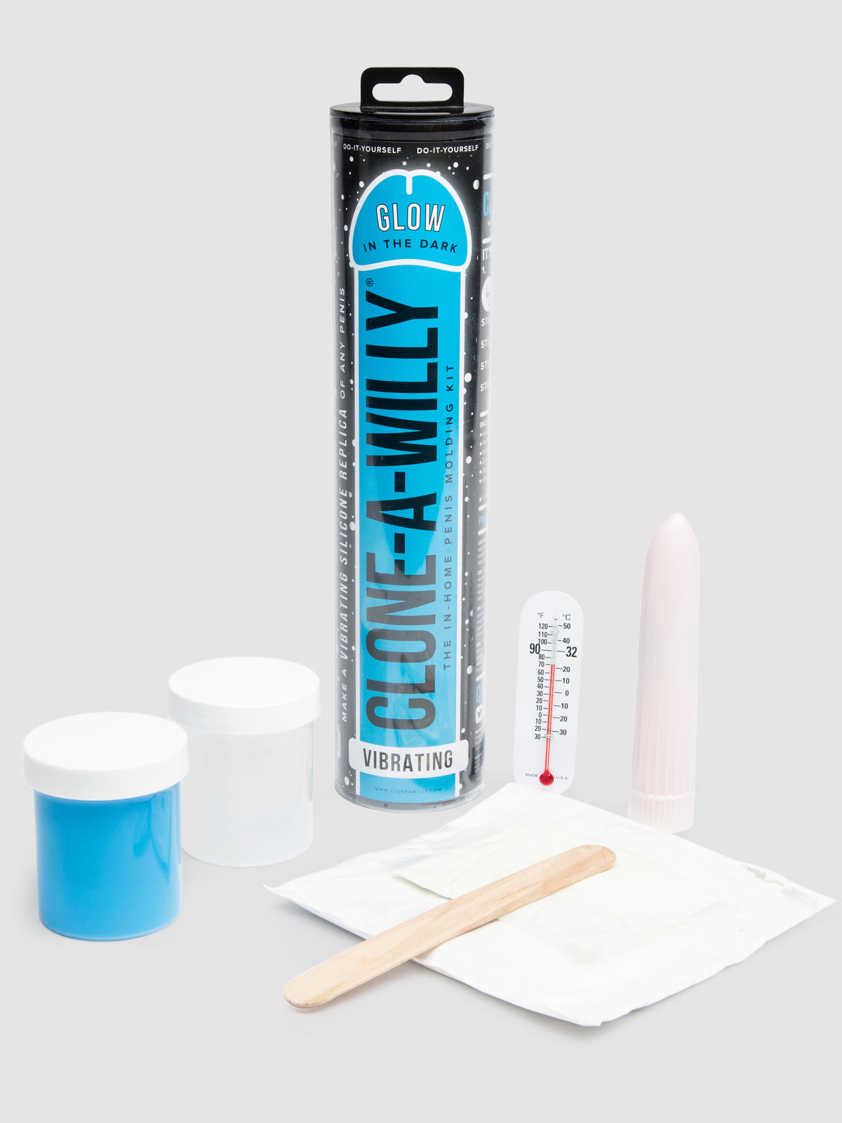 Clone-A-Willy Glow In The Dark Vibrator Molding Kit Blue, Blue | Blue