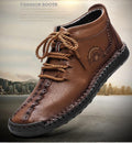 Autumn Winter Men's Big Size Leather Boots