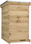 nubee starter 10 frame beehive kit - includes 2 hive bodies, 1 super box, pine frames, wax coated foundations and more