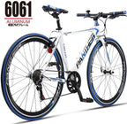 PANTHER(Japanese Brands) Hybrid Bike 7speeds, Shifting System Split Controller,Lightweight Aluminum Frame,700×25C Wheels, Release Disassembled Wheels
