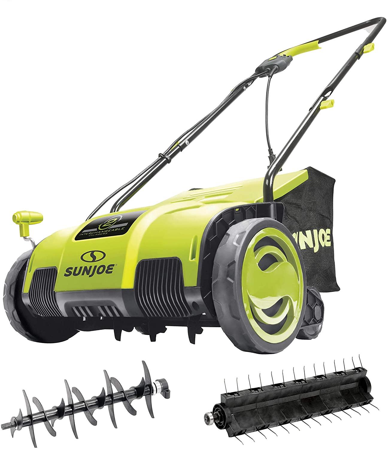 sun joe aj798e 12-amp 13-inch electric dethatcher and scarifier &amp; syngenta 46256 tenacity 8oz herbicide, clear