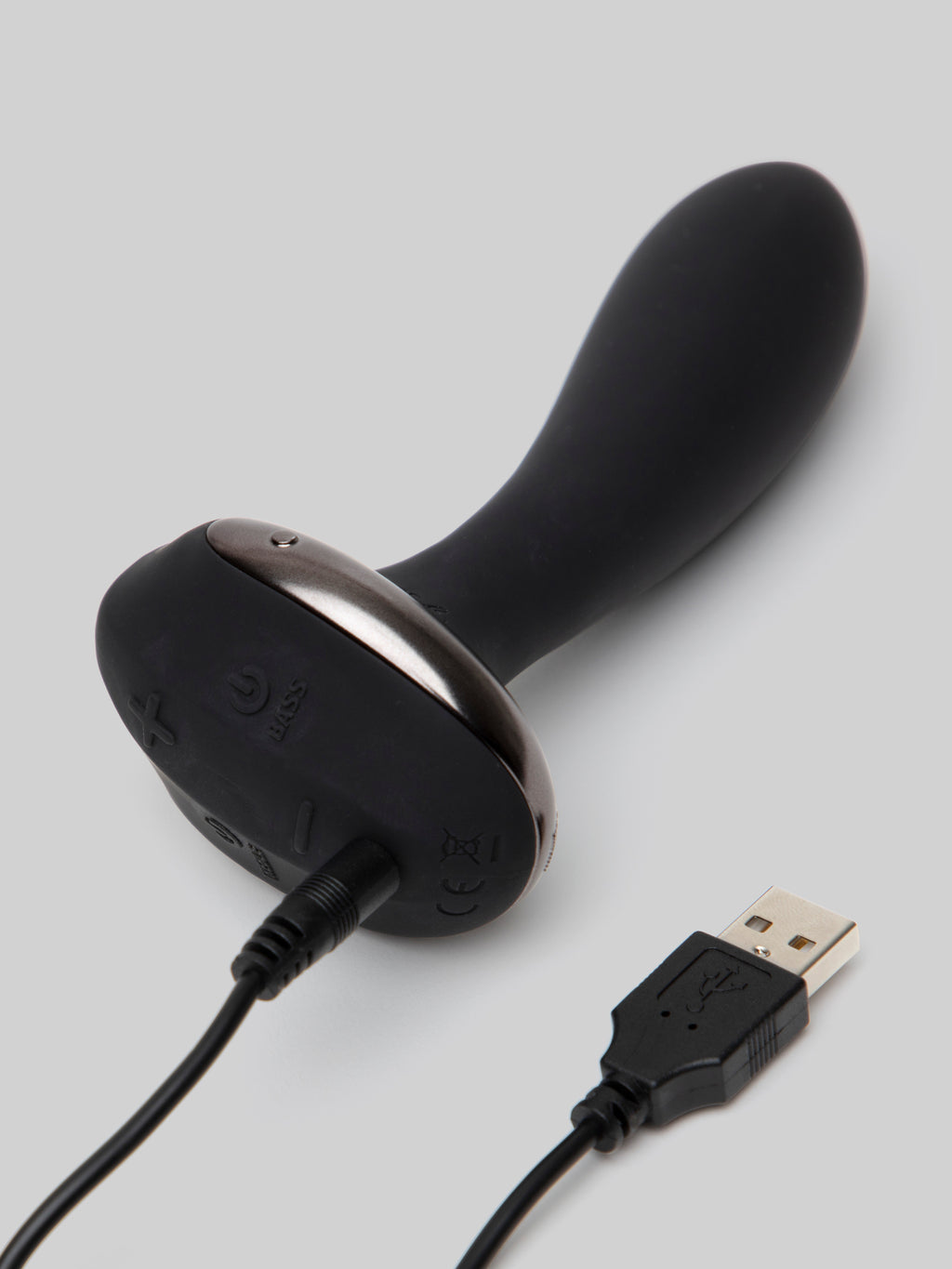 Hot Octopuss Flexible Base Remote Control Silicone Vibrating Butt Plug, Black