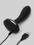 Hot Octopuss Flexible Base Remote Control Silicone Vibrating Butt Plug, Black