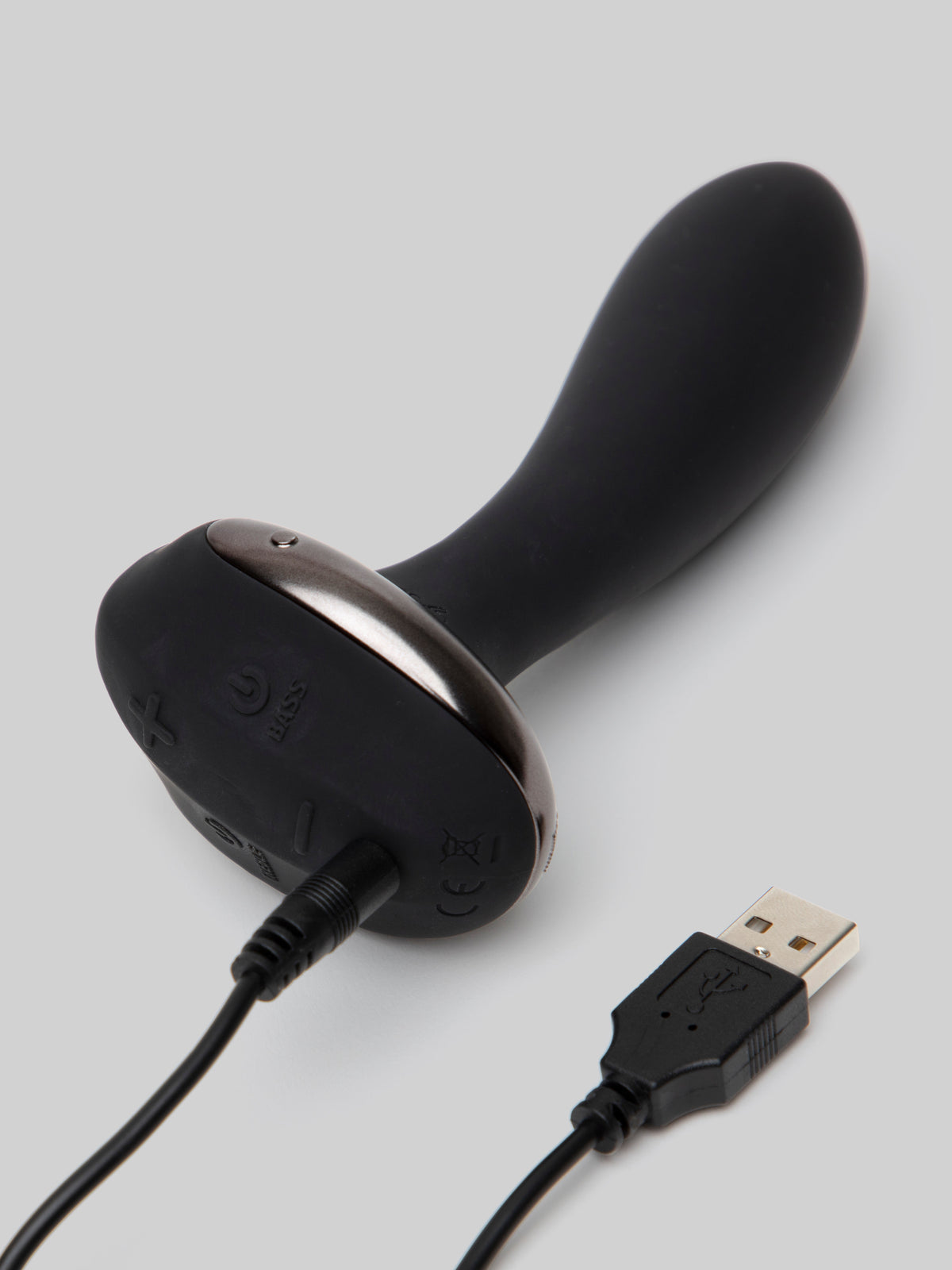 Hot Octopuss Flexible Base Remote Control Silicone Vibrating Butt Plug, Black