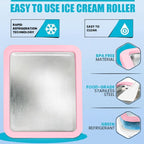 Extra LarRolled Ice Cream Maker (14"x10") - Make  IceCream w/Family - Manual Roll Your Own IceCream - Roll Ice Cream Tray (Light Pink)