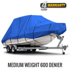 Sportsman 600 Denier 22 ft. to 24 ft. (Beam Width to 106 in.) Blue Hard Top/T-Top Boat Cover Size BTHT-7