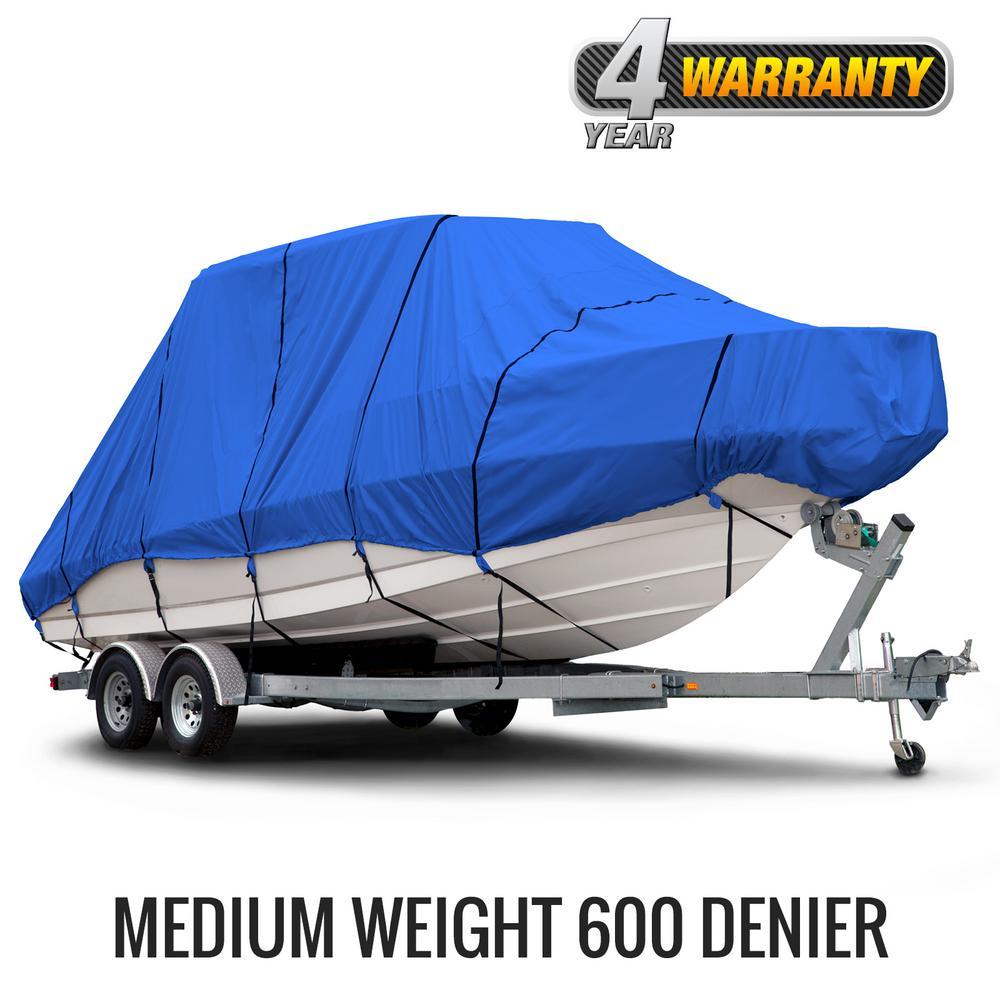 Sportsman 600 Denier 22 ft. to 24 ft. (Beam Width to 106 in.) Blue Hard Top/T-Top Boat Cover Size BTHT-7