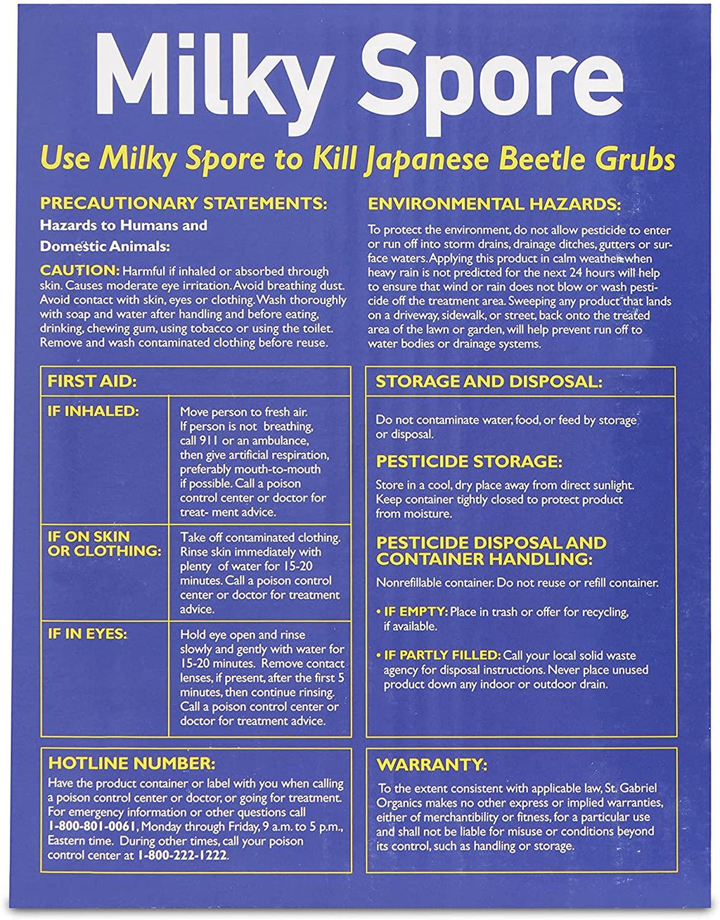 st. gabriel organics gardener's supply company milky spore 40 oz