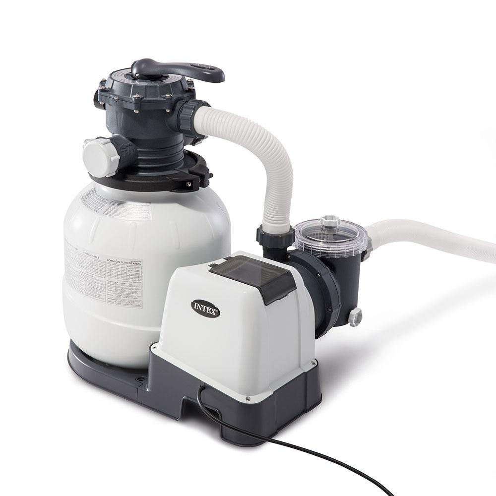 intex 2100 gph above ground pool sand filter pump with automatic timer (2 pack)