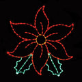 53 in. Outdoor LED Large Poinsettia Display - 200 Bulbs