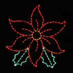 53 in. Outdoor LED Large Poinsettia Display - 200 Bulbs