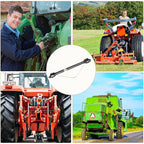 vevor pto shaft, 1-3/8" pto drive shaft, 6 spline tractor, round implement ends pto driveline shaft, series 4 tractor pto shaft, 43"-61" brush hog pto shaft black, for finish mower, rotary cutter
