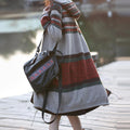 Autumn Stripe Knitted Casual Hoodie Cardigan Sweater