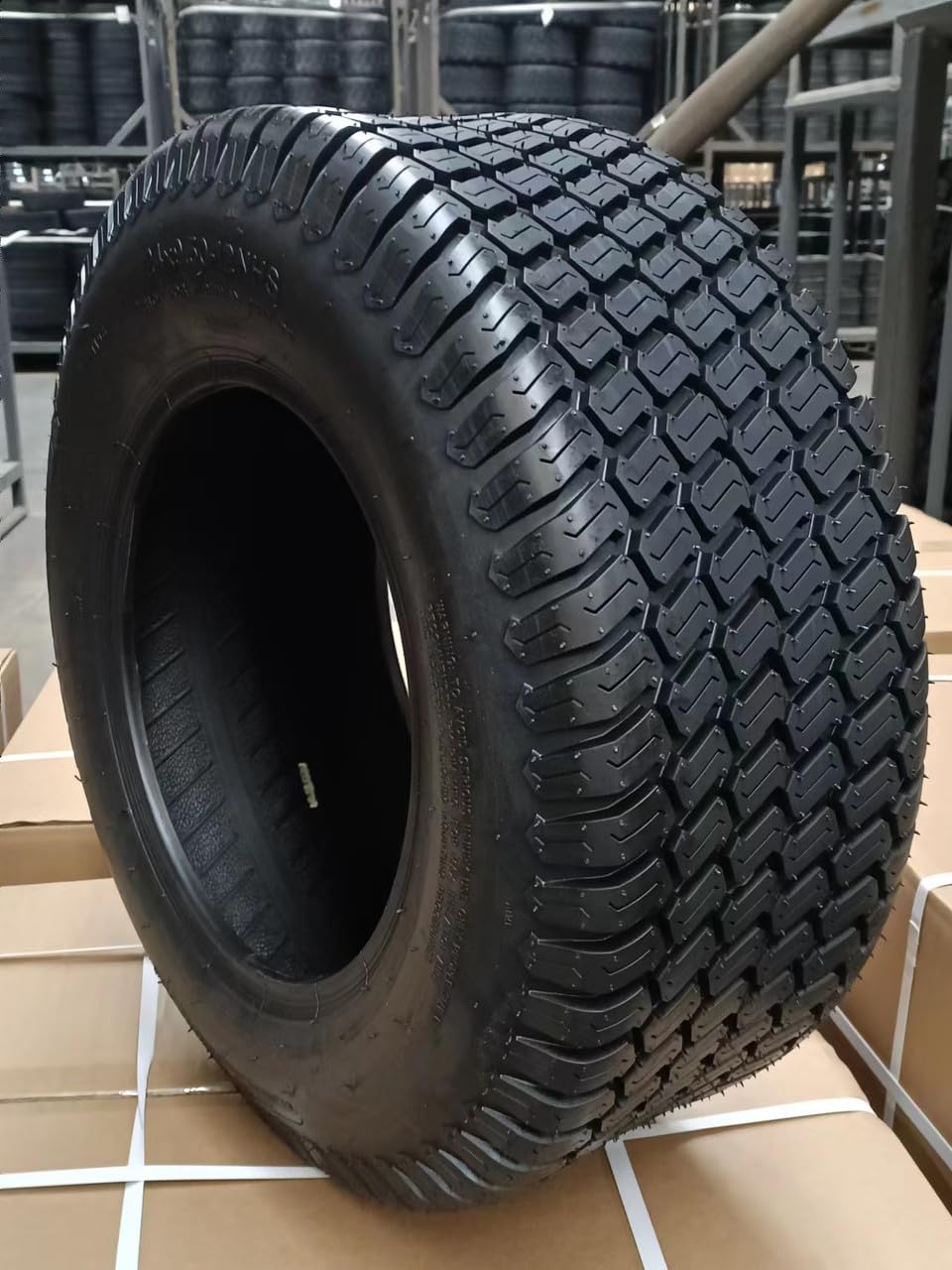 FALABELLA (2-Pcs) 24X9.50-12 6-PLY LRC Lawn Mower 24x9.5x12 Riding Machine Golf Carts 24x9.5-12 Turf Equipment &amp; Tractors Tires, Heavy Duty Turf-King, Color Sidewall