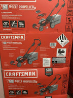 CRAFTSMAN V60 CORDLESS 21-IN. 3-IN-1 SELF-PROPELLED LAWN MOWER KIT CMCMW270Z1