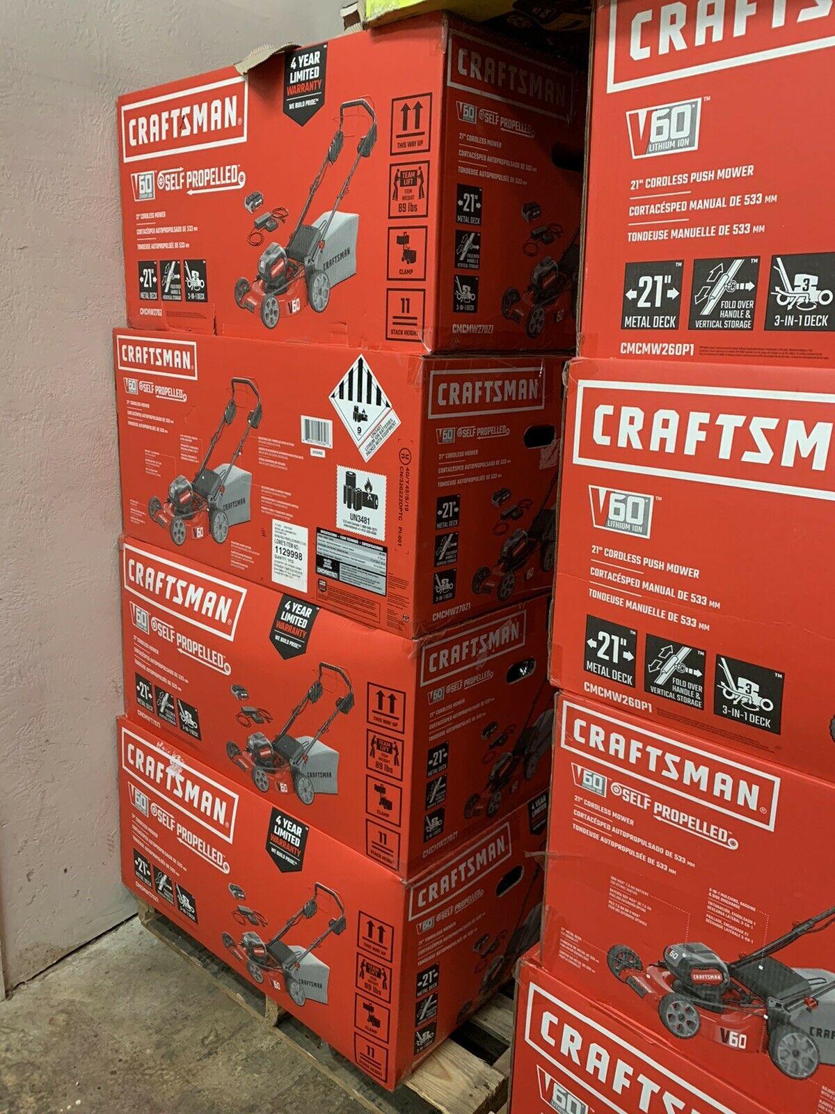 CRAFTSMAN V60 CORDLESS 21-IN. 3-IN-1 SELF-PROPELLED LAWN MOWER KIT CMCMW270Z1