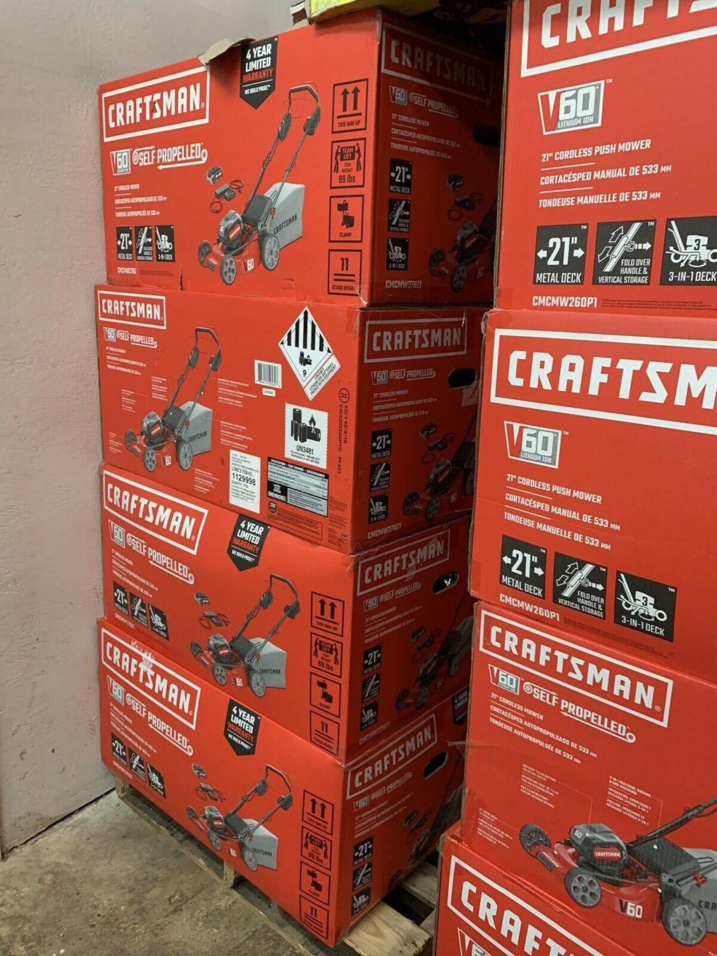 CRAFTSMAN V60 CORDLESS 21-IN. 3-IN-1 SELF-PROPELLED LAWN MOWER KIT CMCMW270Z1