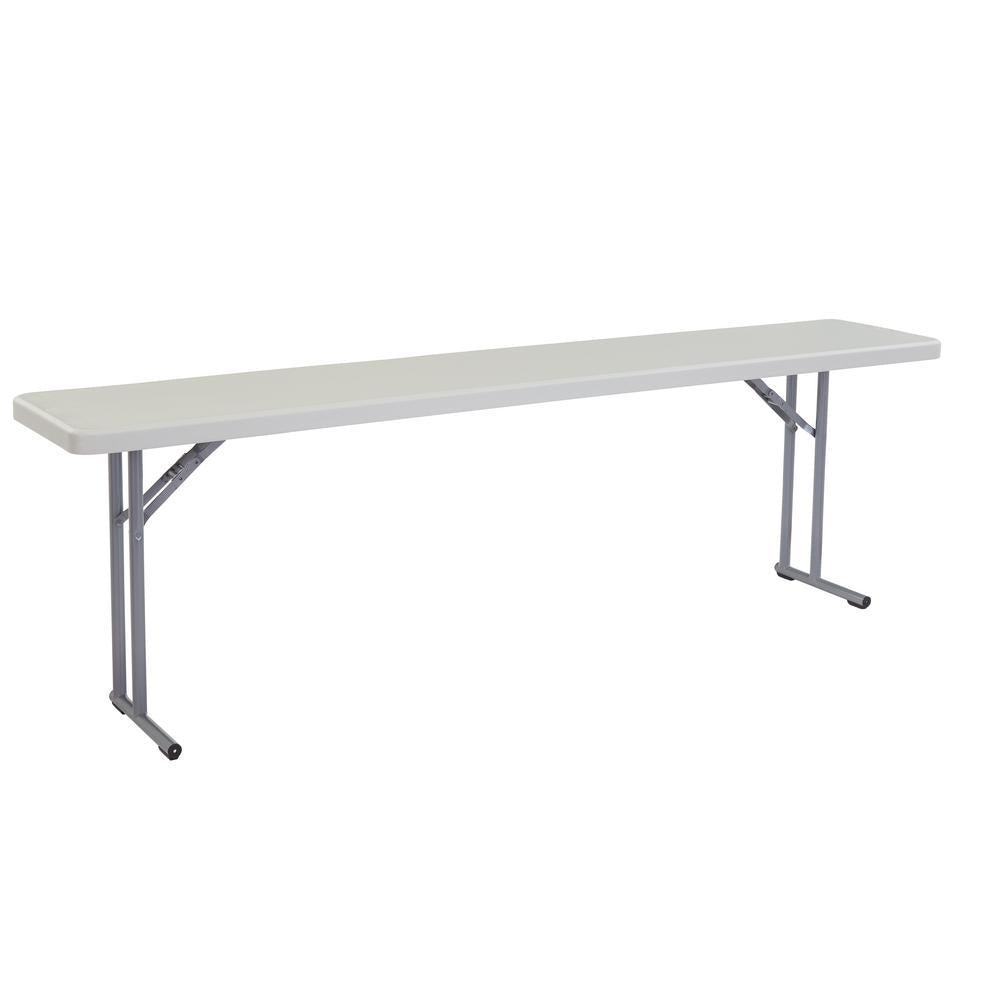 96 in. Grey Plastic Folding Seminar Table
