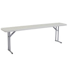 96 in. Grey Plastic Folding Seminar Table