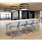 96 in. Grey Plastic Folding Seminar Table