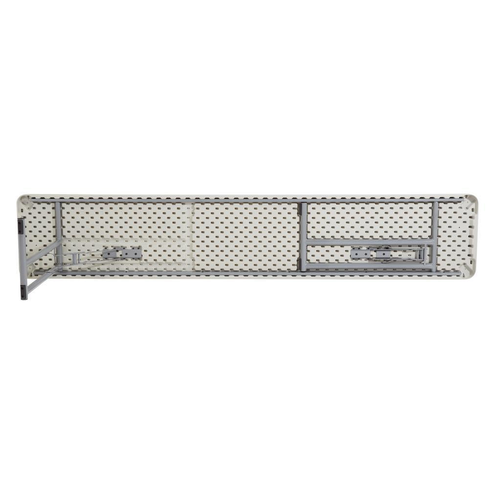 96 in. Grey Plastic Folding Seminar Table